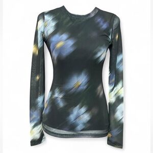 Rag & Bone Aliyah floral mesh long sleeve top